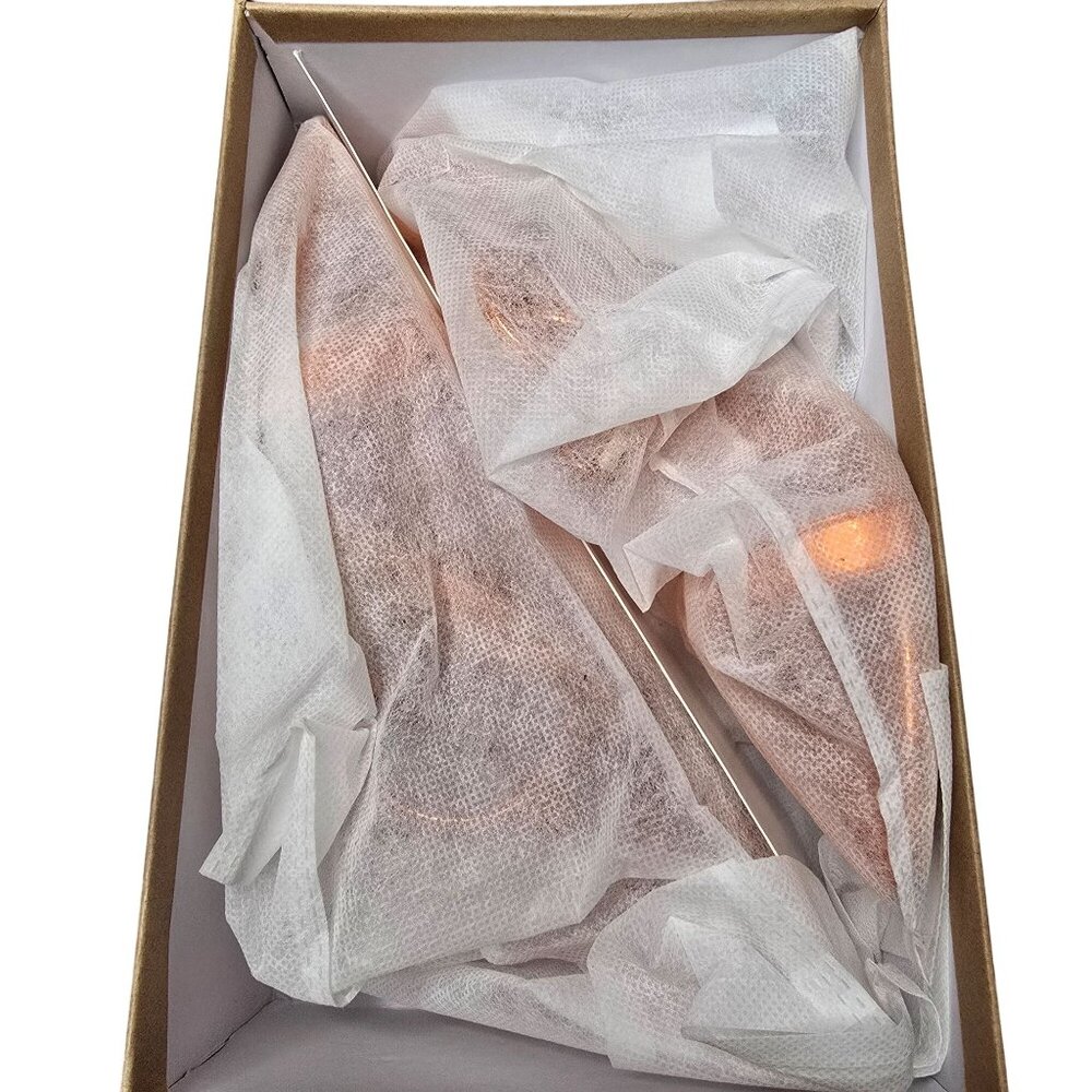 Women Strappy High Heel 4" Size 8 Metallic Orange Stiletto Sandals Gladiator - Picture 9 of 11